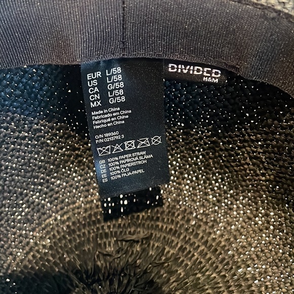 H&M Black Straw Floppy Hat - Picture 3 of 3